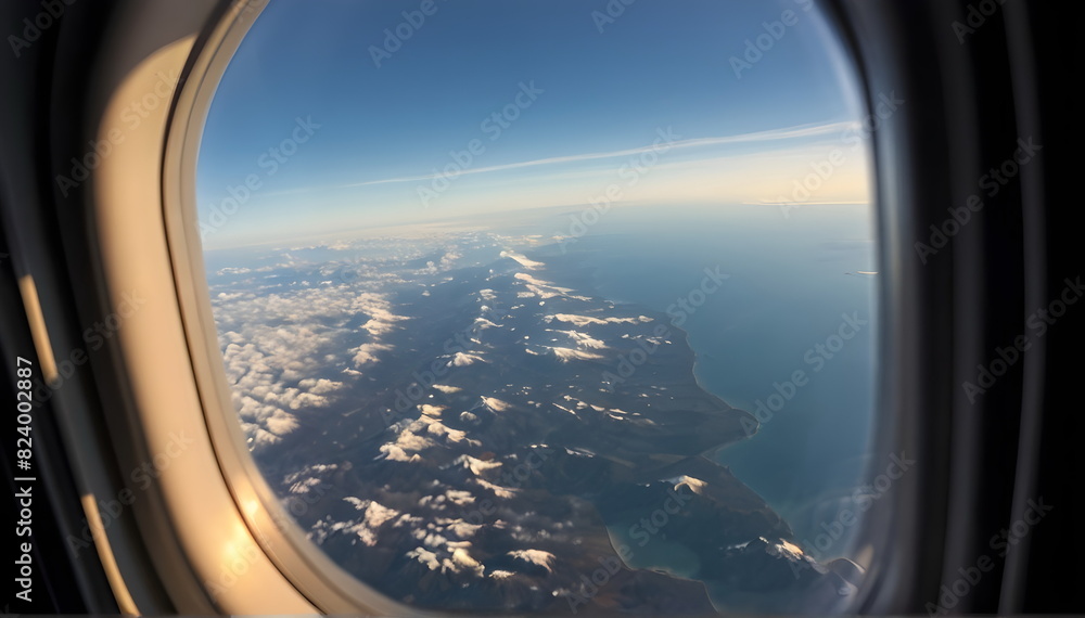 Naklejka premium View from the airplane window