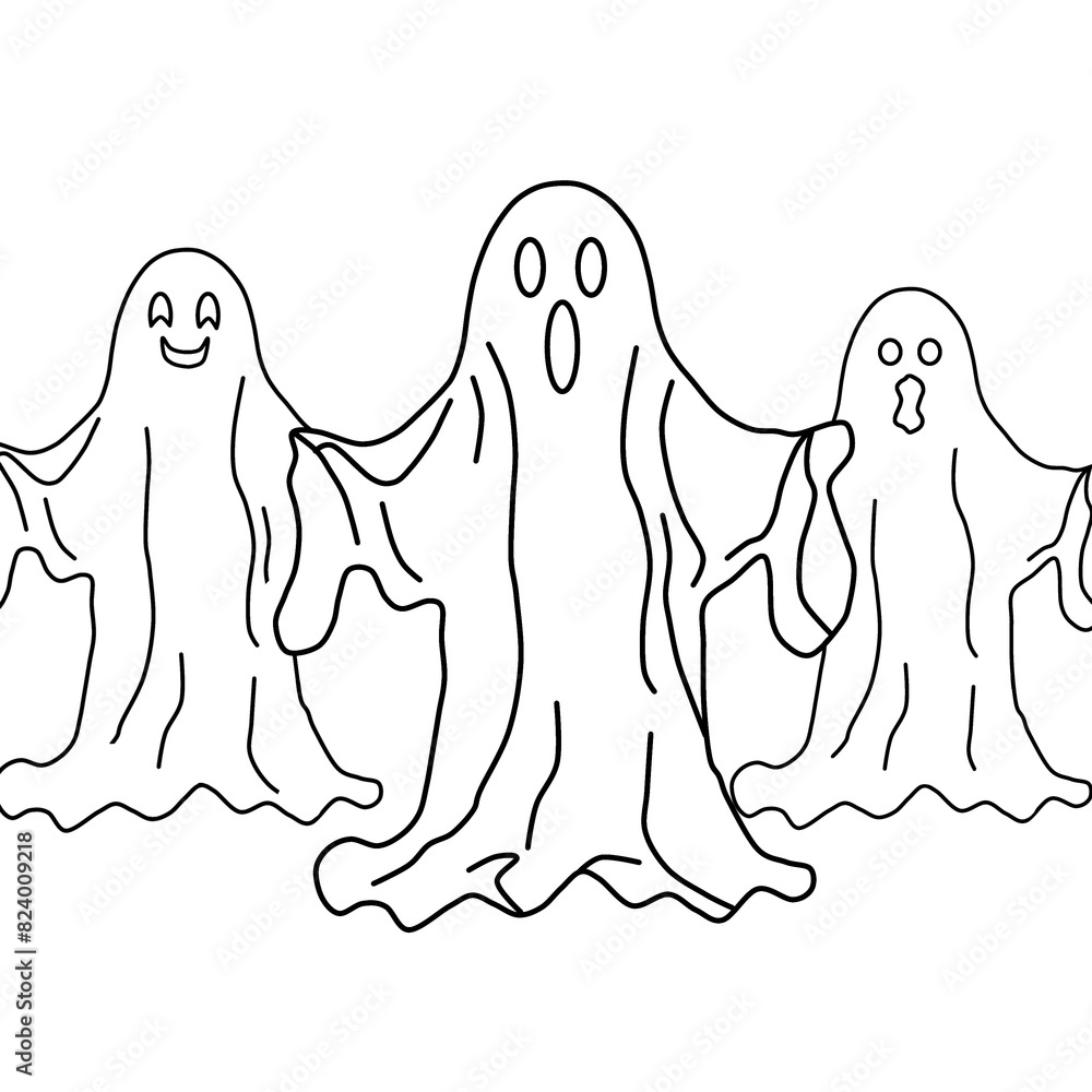 illustration of a halloween ghost illustration of a halloween ghost