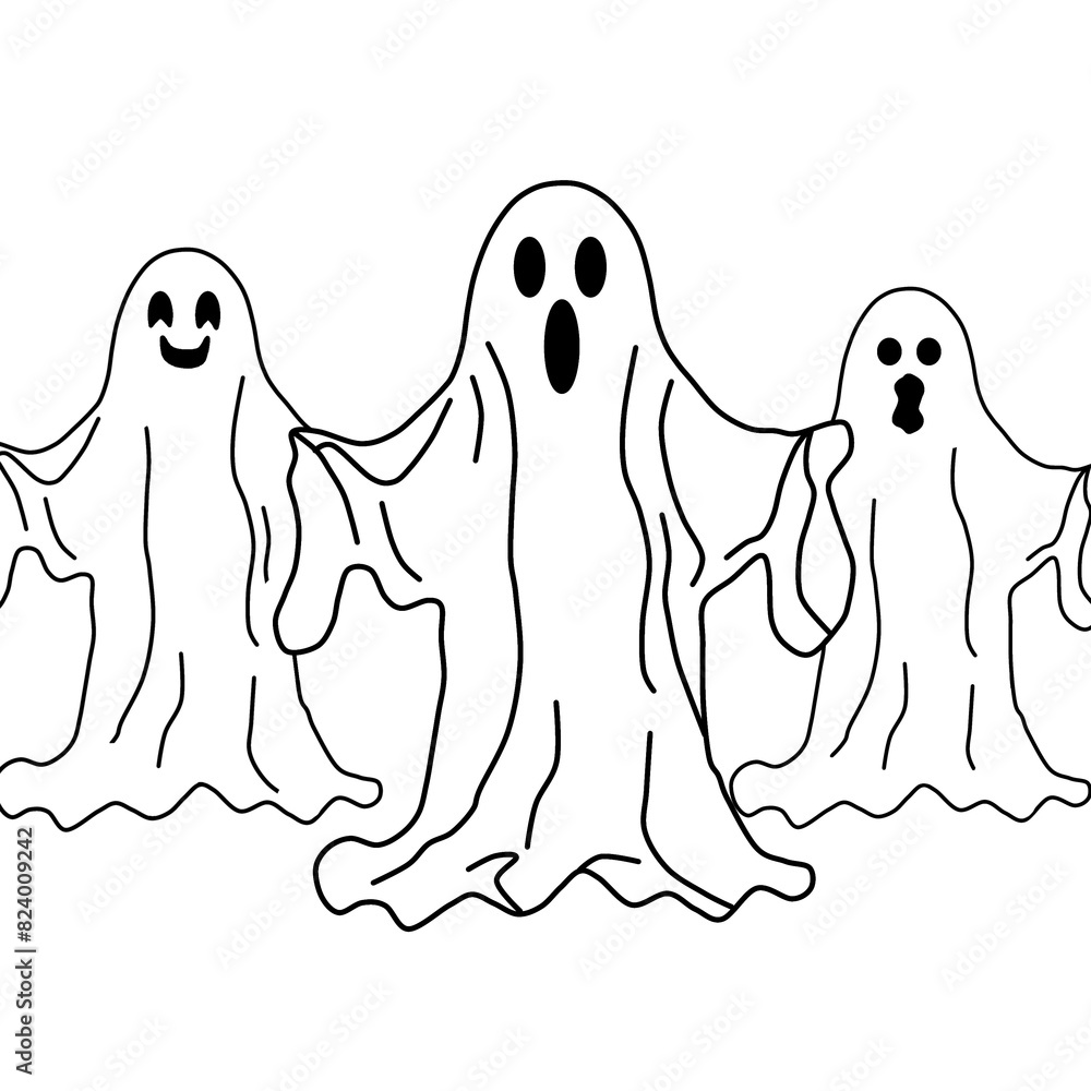 illustration of a halloween ghost illustration of a halloween ghost