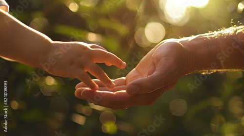 The compassionate hand of christ providing hope and comfort to a young child © vetrana