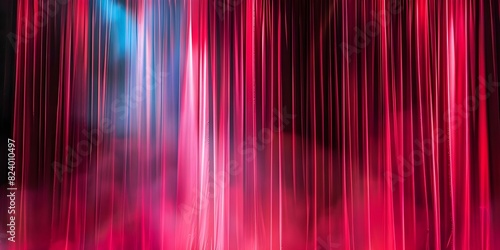 Red curtains drape the stage. Concept The stage is draped with red curtains
