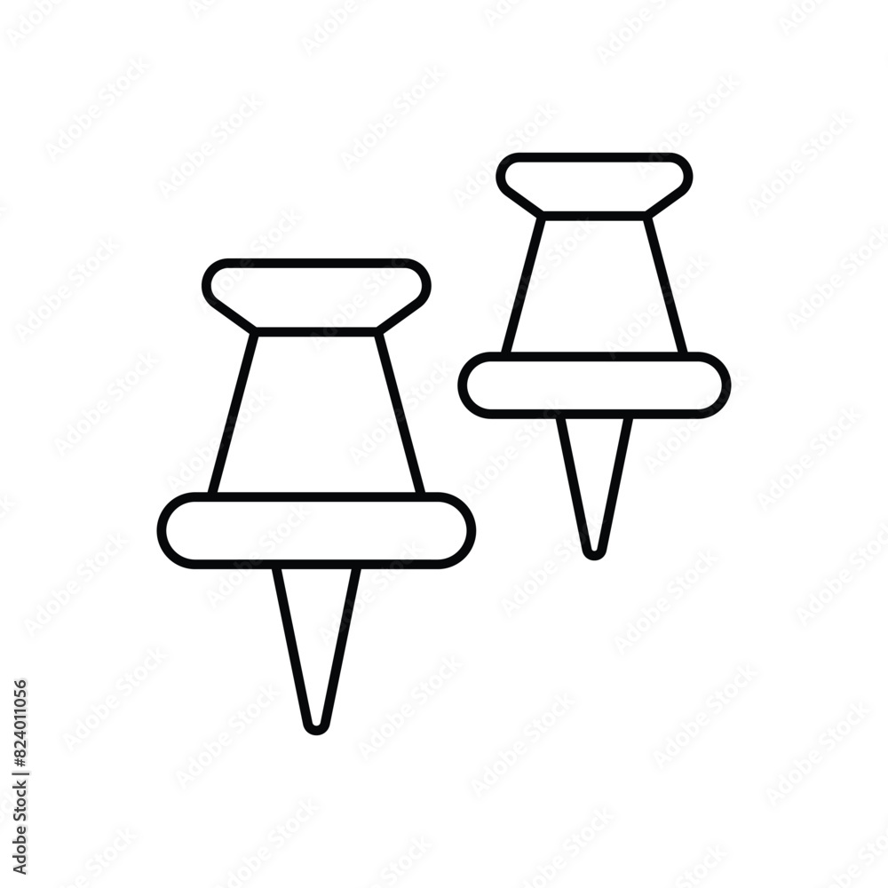 Push Pins vector icon Push Pins vector icon