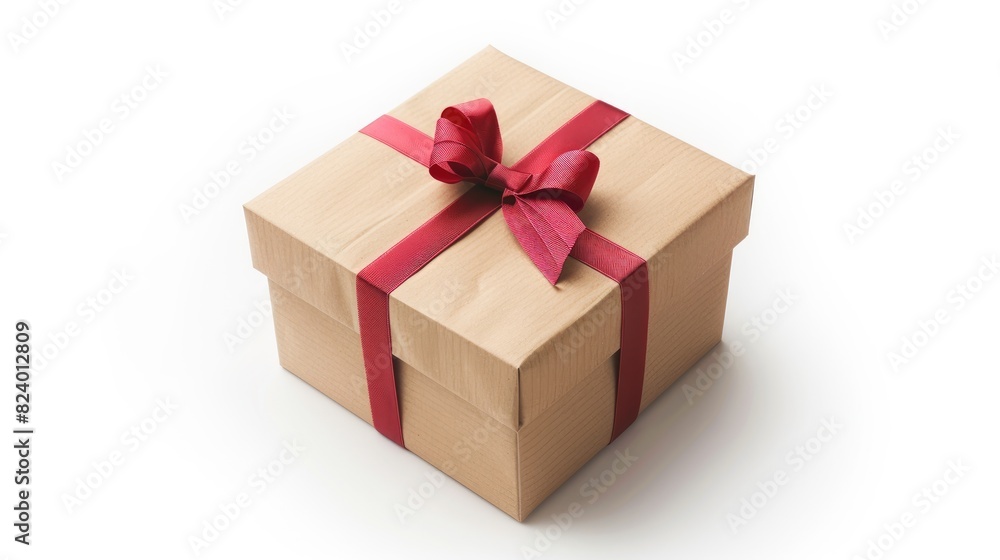 Isolated gift box on a white background with clipping path Isolated gift box on a white background with clipping path