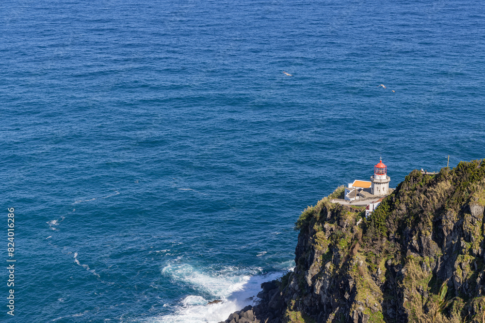 The Arnel Point Lighthouse on Sao Miguel Island.