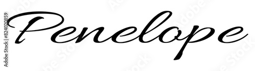 Penelope - black color - name written - ideal for websites, presentations, greetings, banners, cards, t-shirt, sweatshirt, prints, cricut, silhouette, sublimation, tag