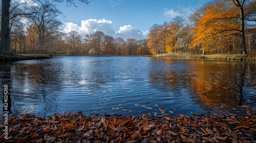 Pond at estate Heidestein photo