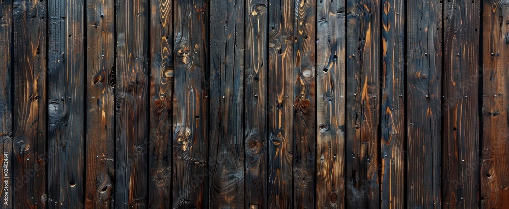 Dark brown wooden background with texture of old wood planks. Wooden wall in dark color Dark brown wooden background with texture of old wood planks. Wooden wall in dark color