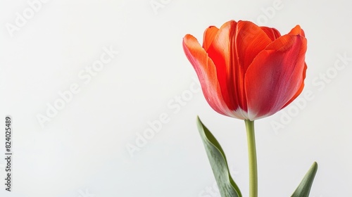 Tulip with a white background