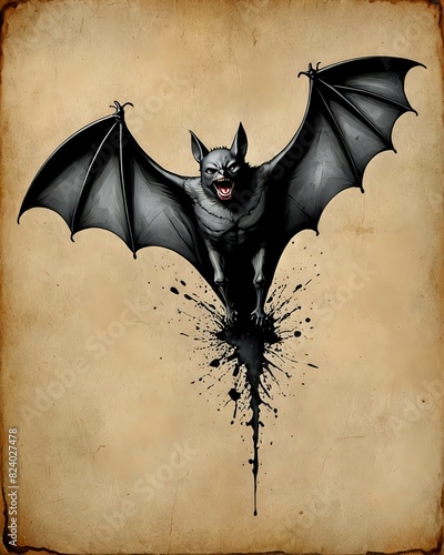 halloween background with bats
