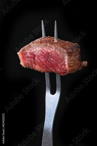 Freshly grilled piece of beef steak