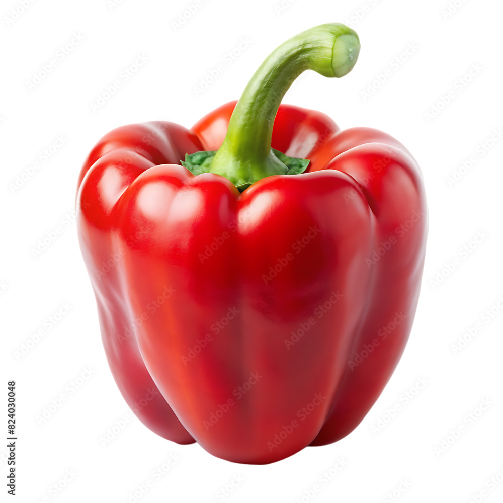 Macro shot of a paprika pepper isolated on transparent background Macro shot of a paprika pepper isolated on transparent background