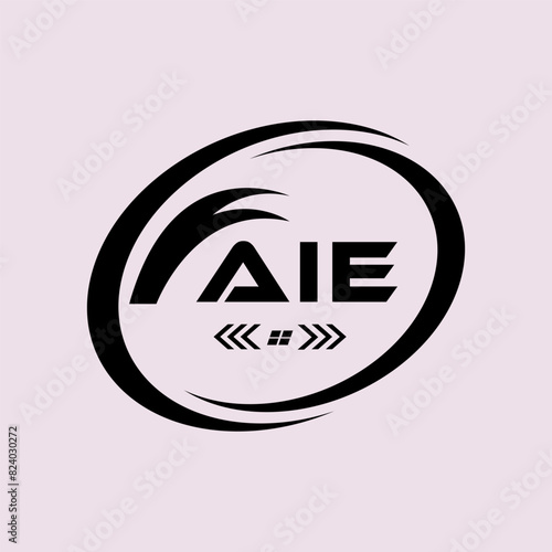 AIE letter logo Design. AIE Simple and modern monogram logo. AIE Abstract Alphabet vector Design. photo