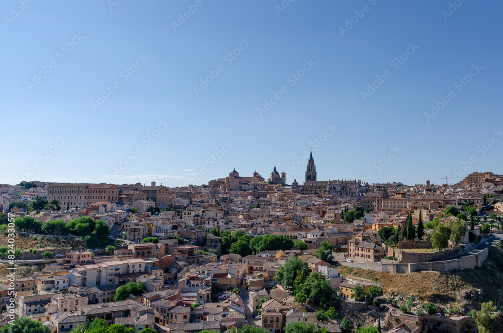 View of the medieval city Toledo in Spain