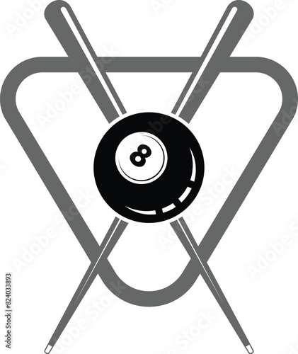 billiards snooker game logo design with vector icons