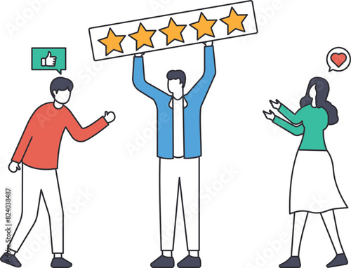 Team feedback, and Customer feedback, user experience or client satisfaction, opinion for product and services, review rating or evaluation concept,
 photo