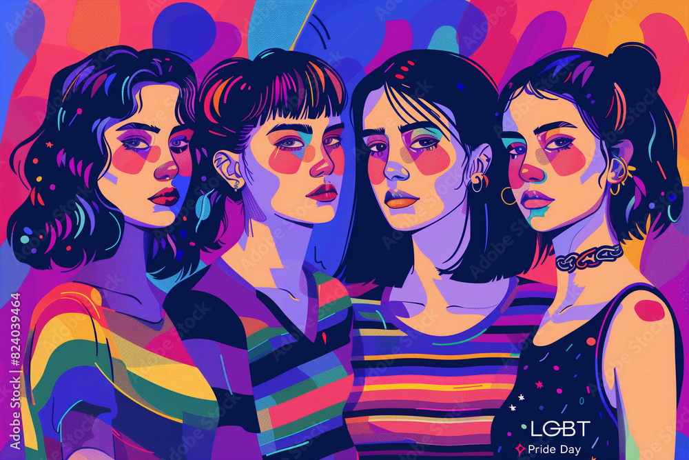 Non-Binary Pride Illustration: Vector Art Celebrating International LGBT Pride Day Non-Binary Pride Illustration: Vector Art Celebrating International LGBT Pride Day