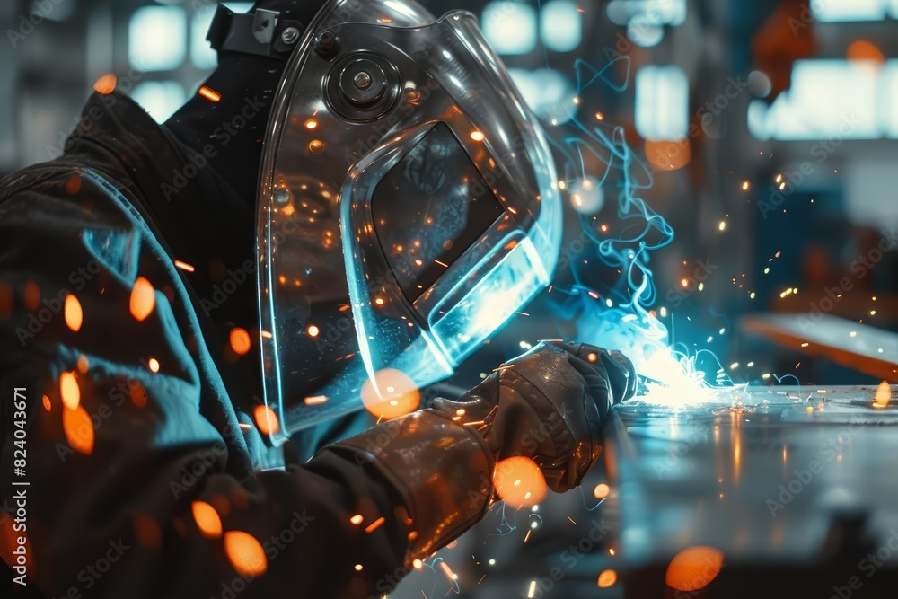 Closeup of a welder Closeup of a welder