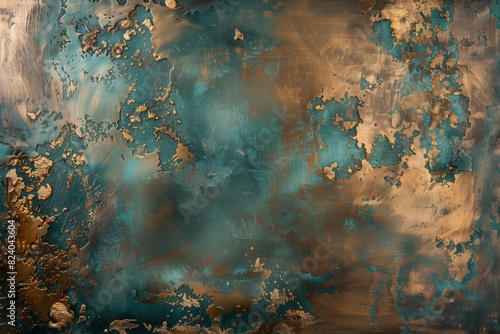 Patina on bronze for elegant and sophisticated backgrounds photo
