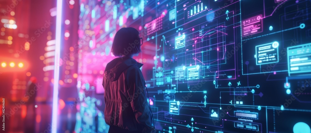 Social Media Scheduling In a neonlit digital workspace Social Media Scheduling In a neonlit digital workspace
