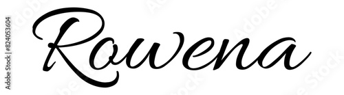 Rowena - black color - name written - ideal for websites, presentations, greetings, banners, cards, t-shirt, sweatshirt, prints, cricut, silhouette, sublimation, tag photo
