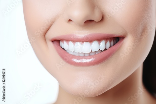 Woman's Smile with Natural Lipstick