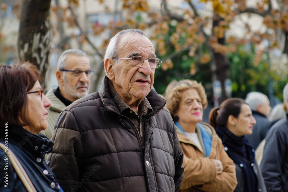 Portrait of an elderly man on the street. Portrait of an elderly man on the street.