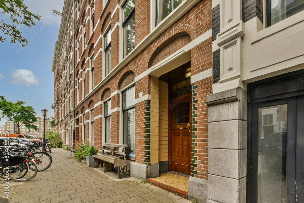 Classic brick apartment facade at Blassiusstraat 5-1 Classic brick apartment facade at Blassiusstraat 5-1