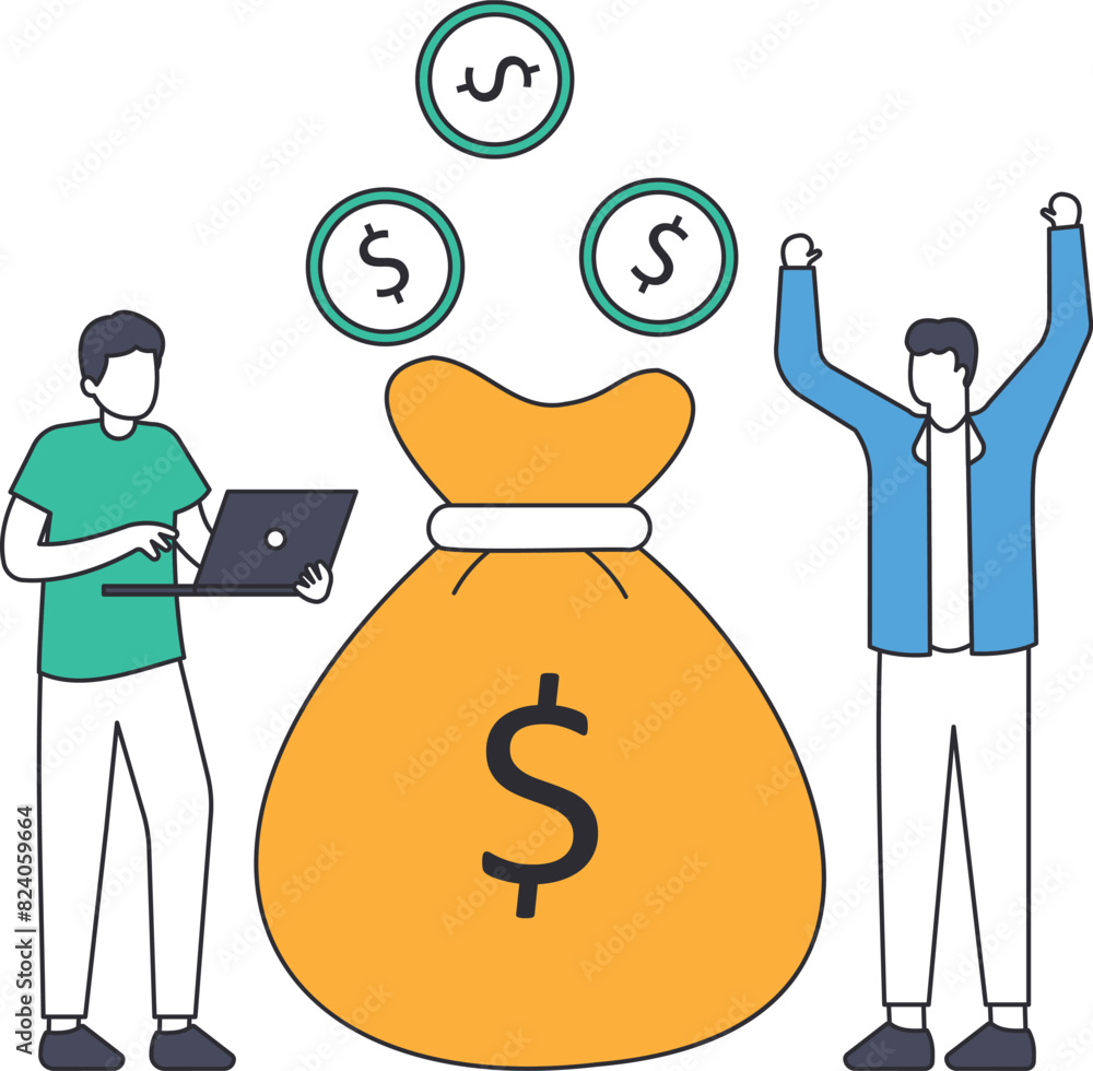 Crowdfunding, new business or start up company to get money or venture capital to support or sponsor business concept
Crowdfunding, new business or start up company to get money or venture capital to support or sponsor business concept