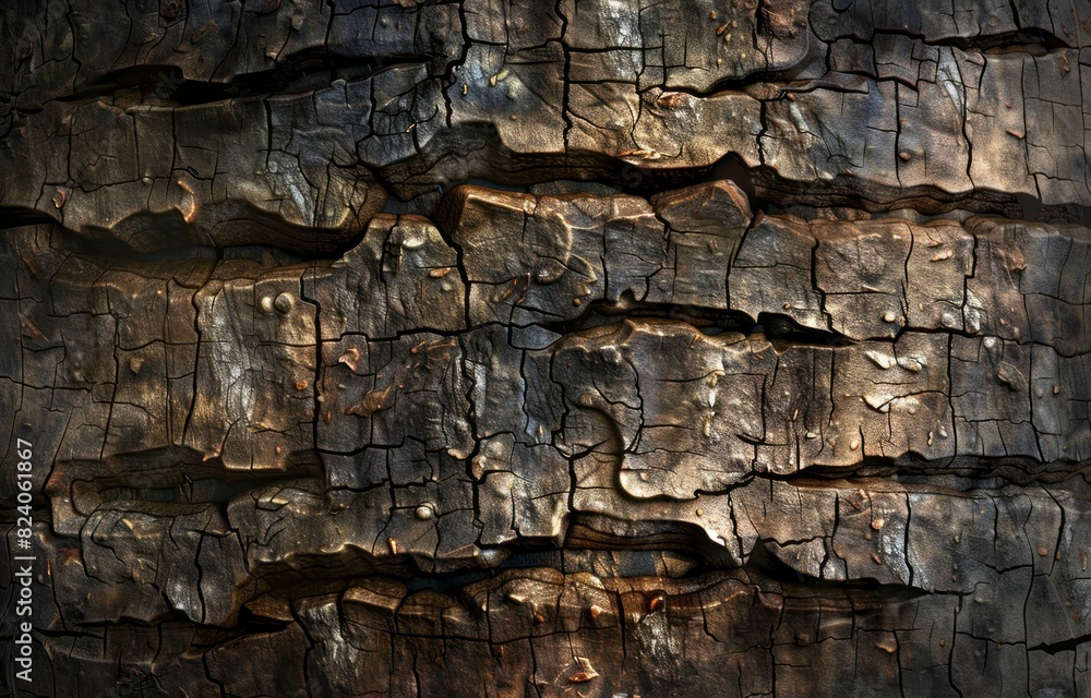 Texture of wood with visible patterns and textures, showcasing the natural beauty of old tree bark Texture of wood with visible patterns and textures, showcasing the natural beauty of old tree bark