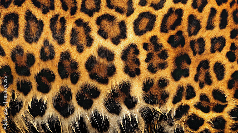 A close up of a leopard's fur with black and brown spots A close up of a leopard's fur with black and brown spots