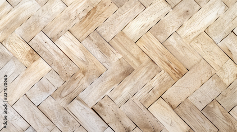 A wooden floor with a checkered pattern