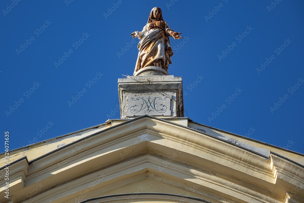 Obraz premium XVIII century Roman Catholic Baroque Chapel of Mercy (Chapelle de la Misericorde) is situated in the central marketplace of Nice. Nice, France.