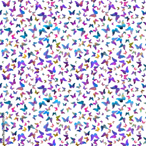 Gradients animals seamless butterfly pattern for fabrics and linens and wrapping