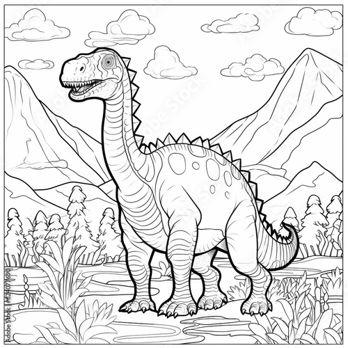 Dinosaur Coloring Page  Fun and Educational Prehistoric Designs for All Ages