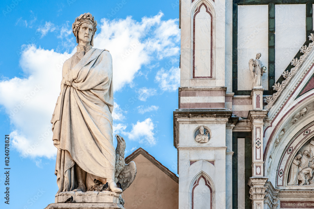Fototapeta premium Dante Alighieri, Firenze, Santa Croce