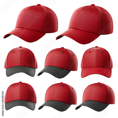 SET of red caps