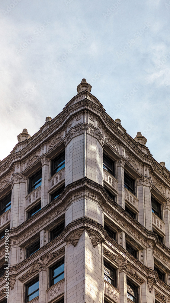 Obraz premium Echoes of Chicago: Street Perspectives and Urban Details