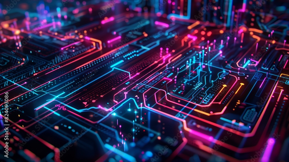 Abstract circuit cyberspace design created. Abstract circuit cyberspace design created.