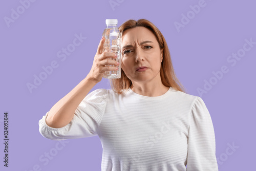 Upset adult woman suffering...
