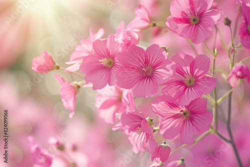 Radiant Beautiful pink flowers. Blossom delicate spring composition. Generate ai