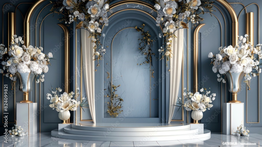 backdrop 3D rendering of wedding backdrop 3D rendering of wedding