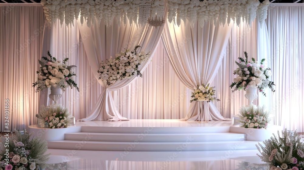 backdrop 3D rendering of wedding backdrop 3D rendering of wedding