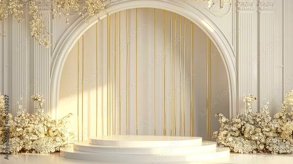 backdrop 3D rendering of wedding backdrop 3D rendering of wedding
