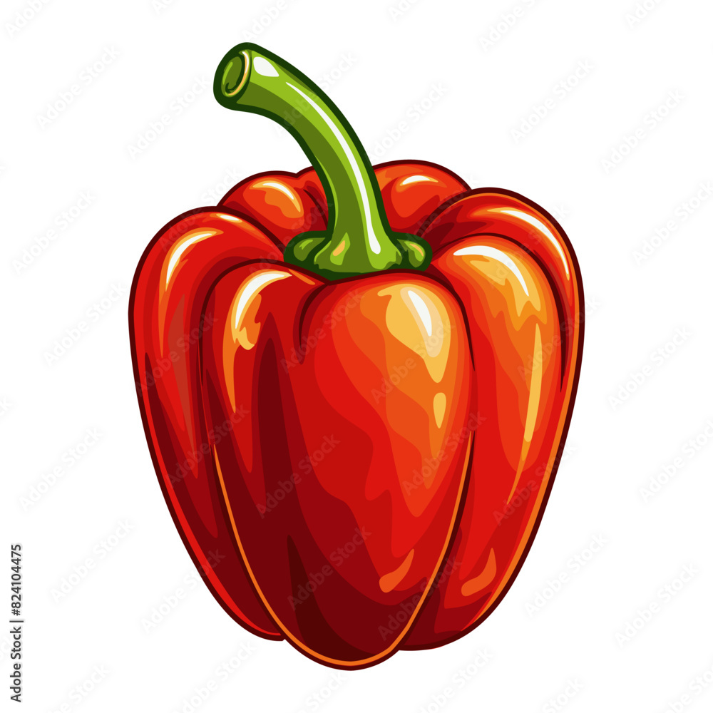 sticker with a stylized paprika image sticker with a stylized paprika image