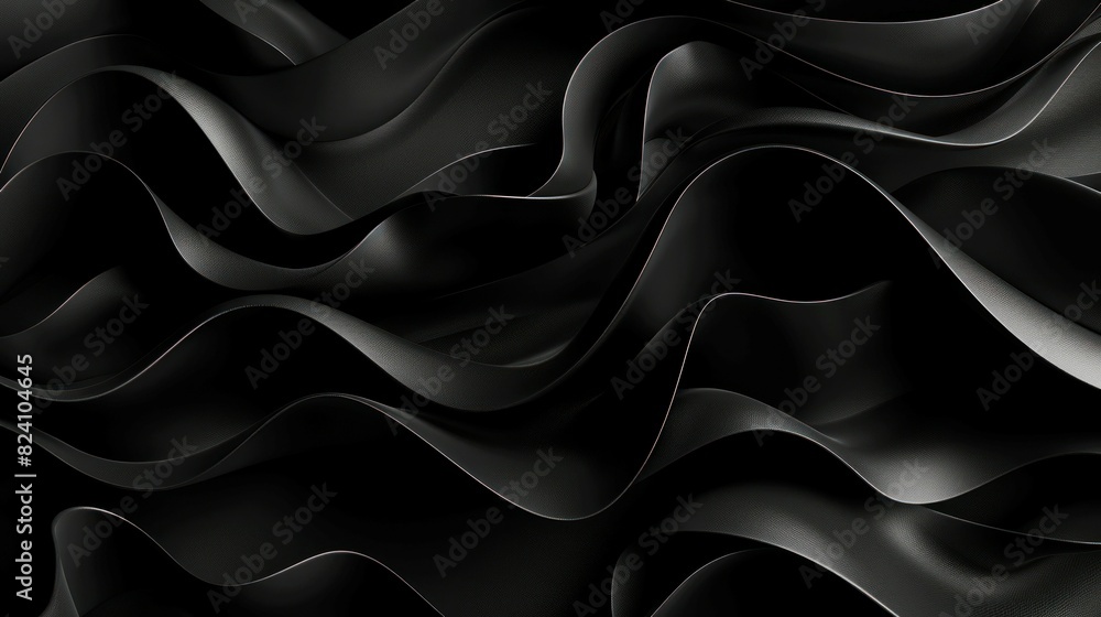 Obraz premium background 3D black wavy