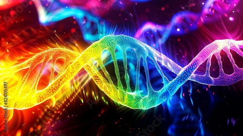 background abstract digital DNA full color © dropideas