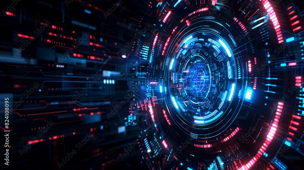 Obraz premium background digital technology hologram