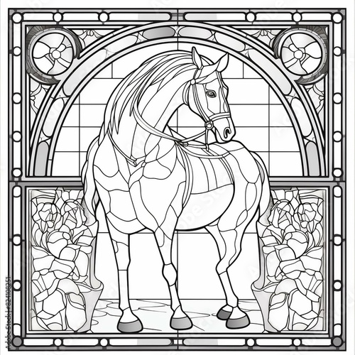 Printable Horse Coloring Page for Kids and Adults - Fun and Relaxing Animal Coloring Activity for All Ages