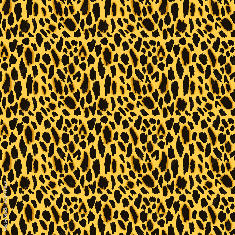Yellow and Black Leopard Print Seamless Animal Pattern Spots Yellow and Black Leopard Print Seamless Animal Pattern Spots
