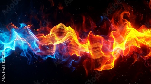 background equalizer fire of music photo